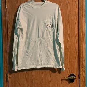 Mint green LS ivory ella tee